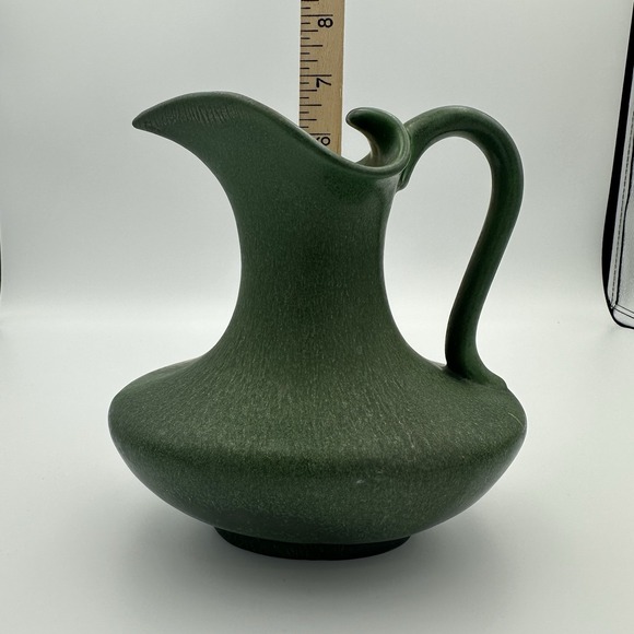 HAMPSHIRE Pottery Arts & Crafts Style 6" Pitcher Smooth Matte Green Glaze - Picture 14 of 16